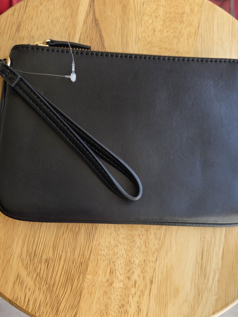 EXPRESS Black Wristlet Faux Leather Pouch 5.5" × 8.5"